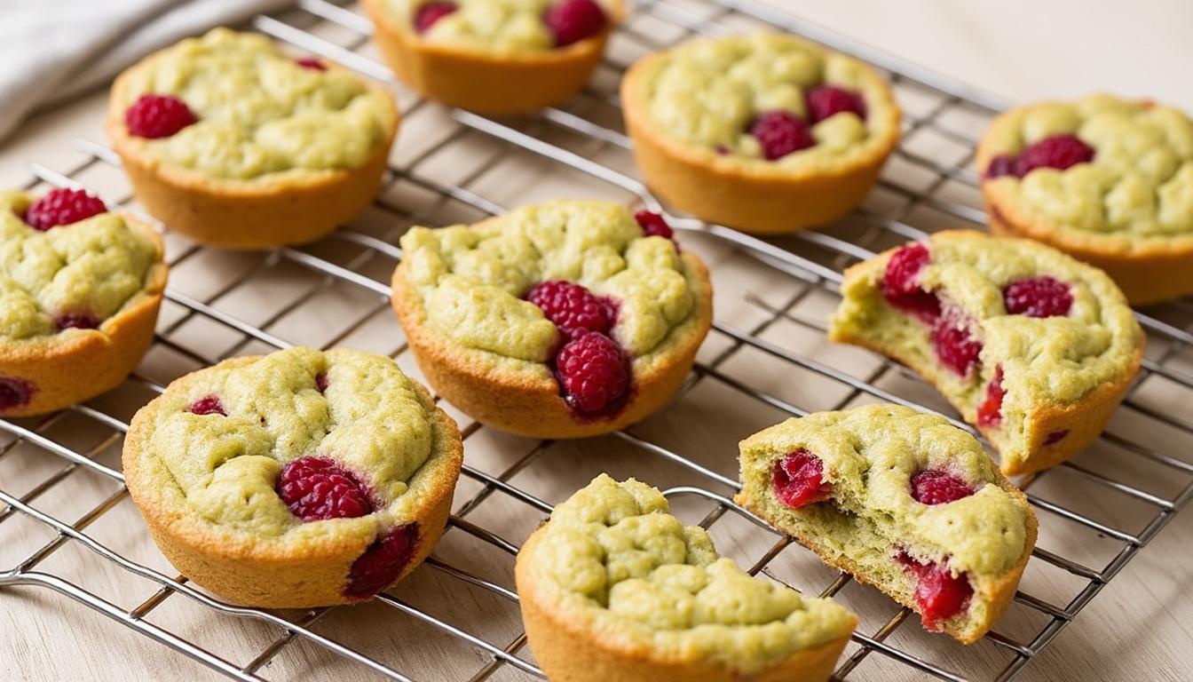 découvrez le financier au thé matcha et framboise, un dessert raffiné qui marie la douceur de l’amande, l’originalité du thé matcha et la fraîcheur de la framboise. idéal pour surprendre vos papilles et impressionner vos invités !