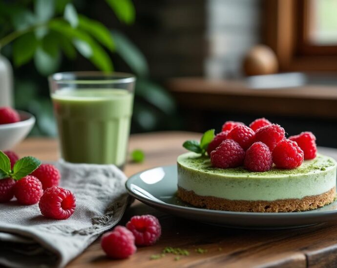 découvrez notre financier au thé matcha et framboise : un dessert moelleux qui marie la douceur du matcha à la fraîcheur acidulée des framboises, pour une expérience gourmande aussi originale que savoureuse.