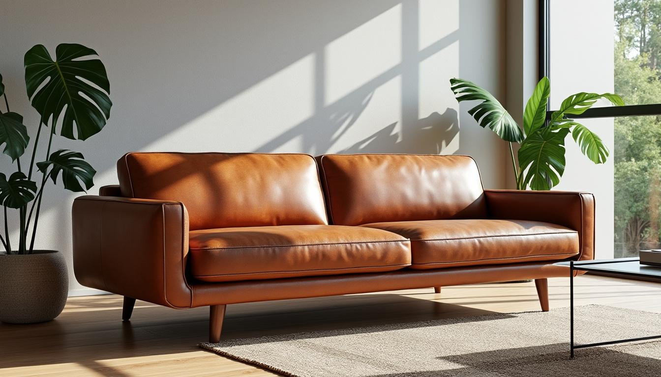 découvrez le charme intemporel du canapé convertible en cuir marron, alliant élégance et fonctionnalité pour sublimer votre intérieur avec style.