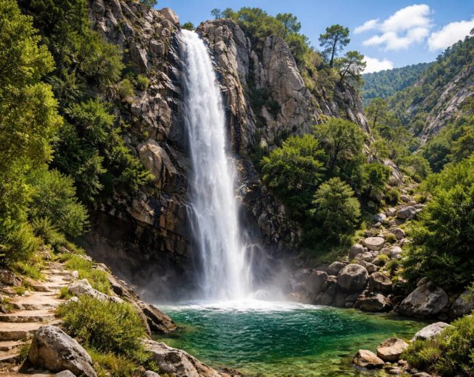 explorez la spectaculaire cascade piscia di l'onda, une chute d'eau impressionnante de 50 mètres, et laissez-vous émerveiller par la beauté naturelle et la tranquillité de ce site incontournable.