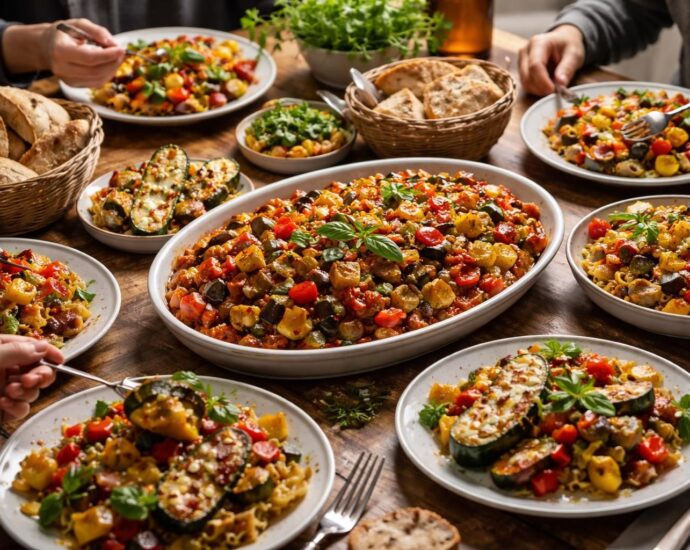 découvrez les meilleures recettes à base de courgettes, aubergines et poivrons pour un dîner en famille savoureux et convivial. idées faciles et gourmandes pour régaler petits et grands.