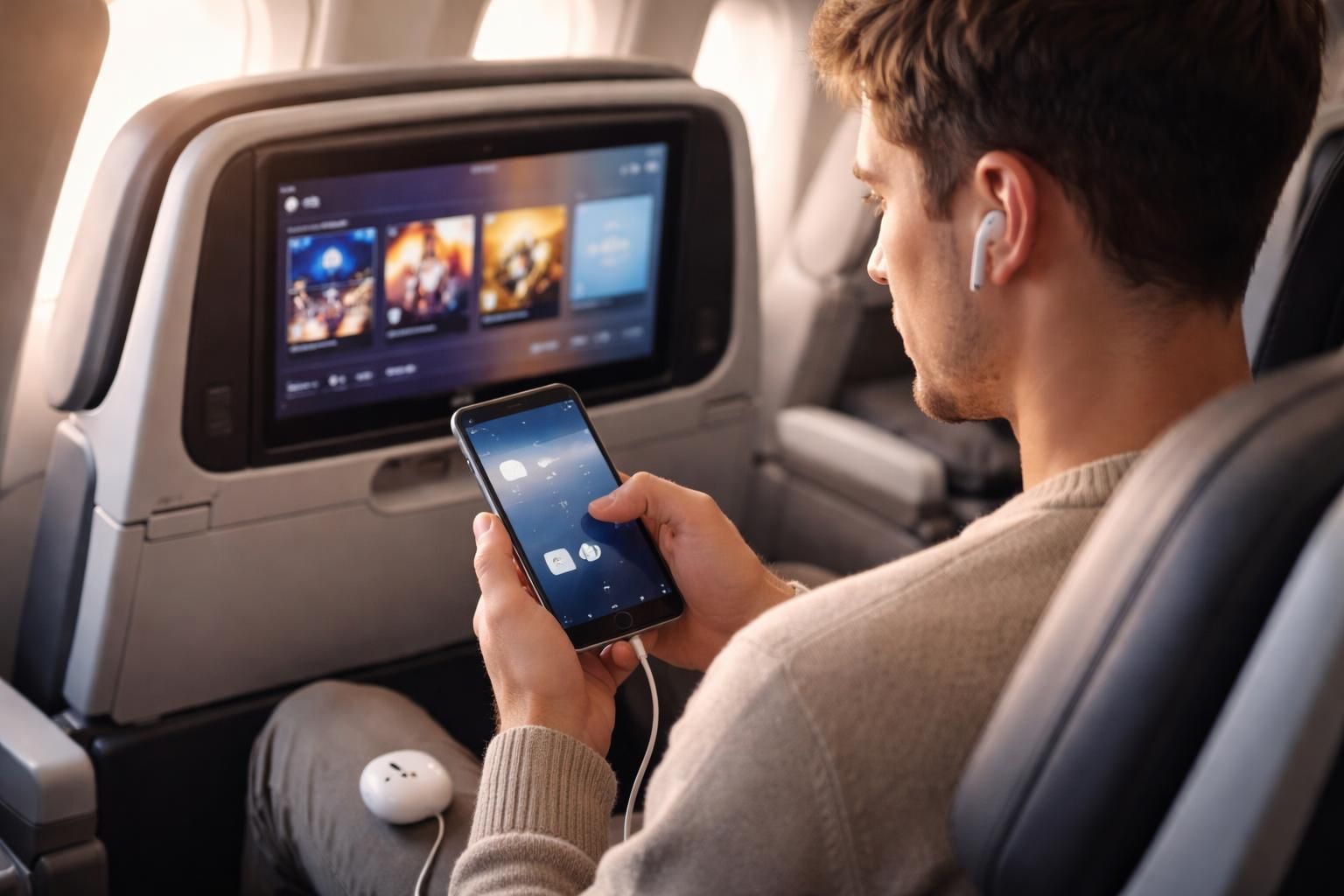 découvrez notre guide pratique pour connecter facilement vos airpods à un divertissement en vol et profiter d'une expérience audio sans interruption pendant votre voyage.