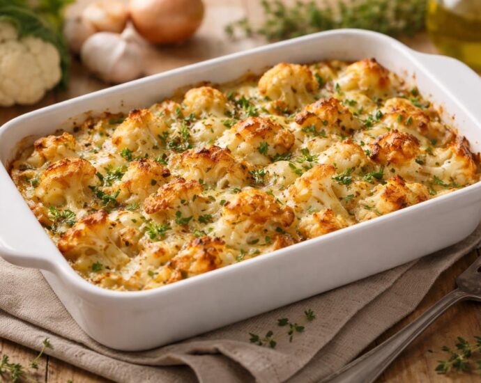 découvrez une recette légère et savoureuse de gratin de chou-fleur sans béchamel ni crème, idéale pour un repas sain et gourmand.