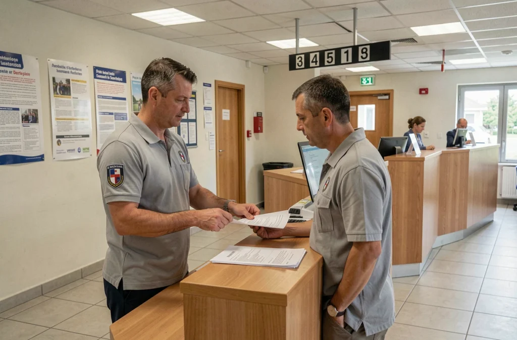 Agent municipal de catégorie C à l'accueil d'une mairie française, dans le contexte des réformes salariales de la fonction publique 2026