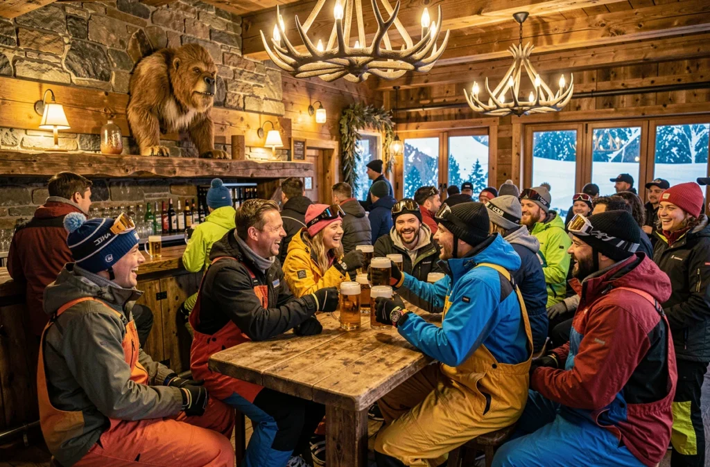 La Grotte du Yéti à l'Alpe d'Huez, bar après-ski festif avec ambiance chalet animée