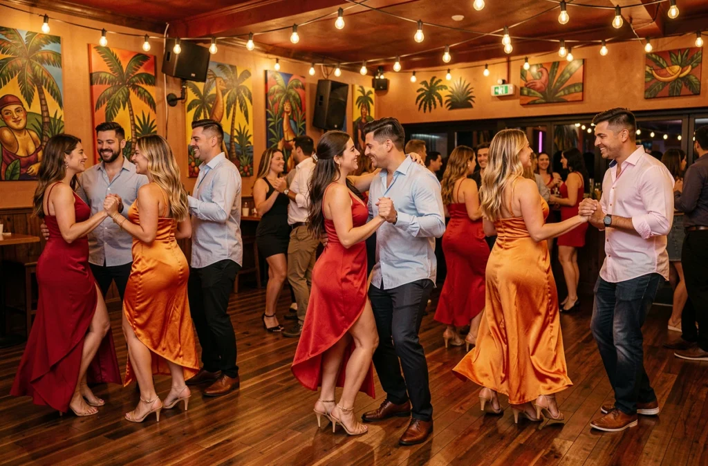La Luna à Grenoble, soirée latine animée avec couples dansant la salsa